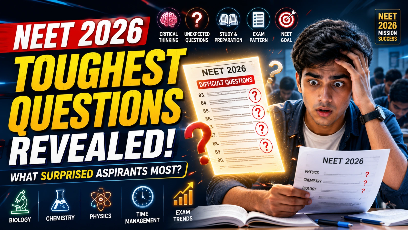 NEET 2026 Toughest Questions Revealed: What Surprised Aspirants Most?